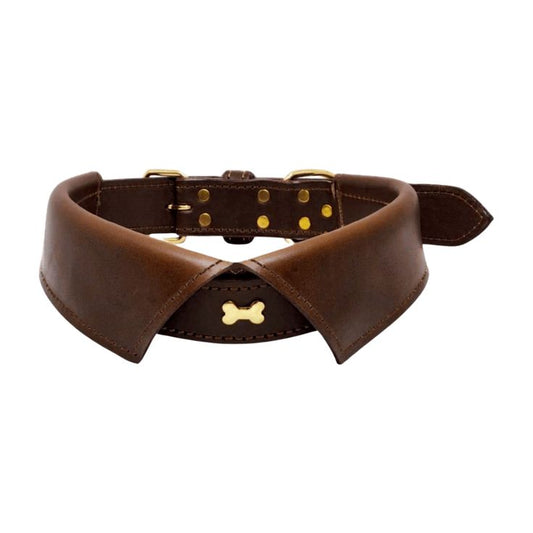 Winslow Dog Collar – Dark Brown, Large